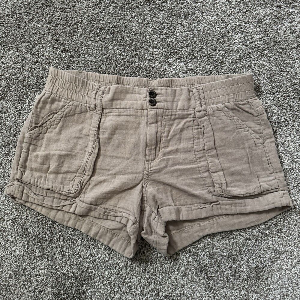 Rewind Elastic Waist Cuffed Hem Cotton Mid Rise Shorts Juniors Size 11
